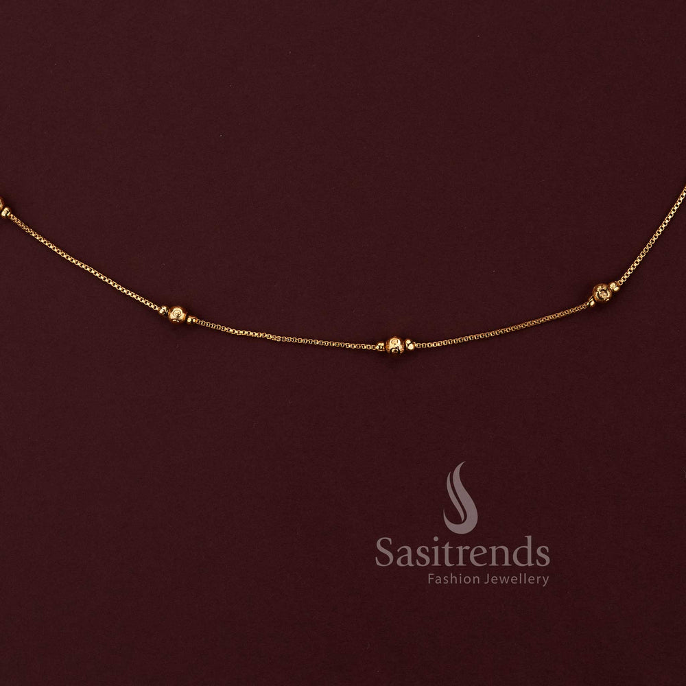 Minimalist antique gold finish saree waist chain for traditional ethnic wear sasitrends