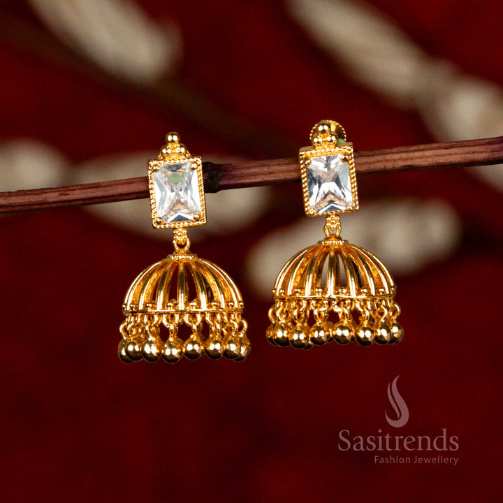 One Gram Gold Traditional Bell Dome Jhumka Earrings – Sasitrends