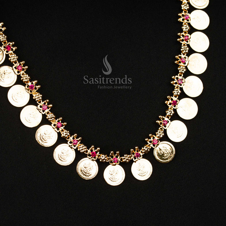 South Indian Traditional Coin Necklace for Weddings and Festivals – Sasitrends