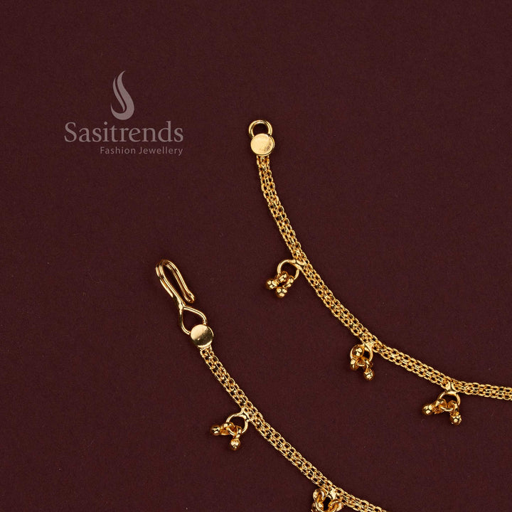 South Indian Traditional Chain Matil Hair Ornament for Bridal Wear, Temple Functions and Cultural Celebrations - Sasitrends