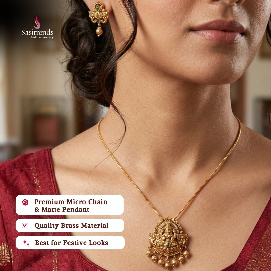 Micro & matte gold plated chain necklace - Sasitrends