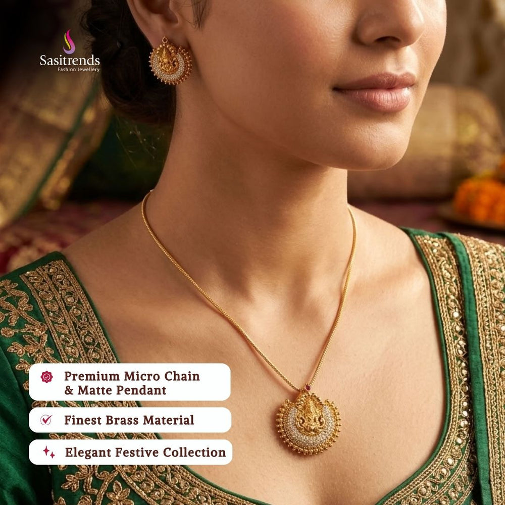 Micro matte gold plated chain necklace - Sasitrends