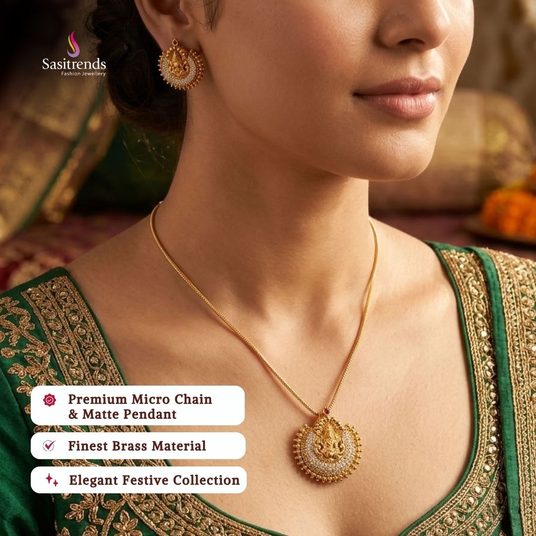 Micro matte gold plated chain necklace - Sasitrends