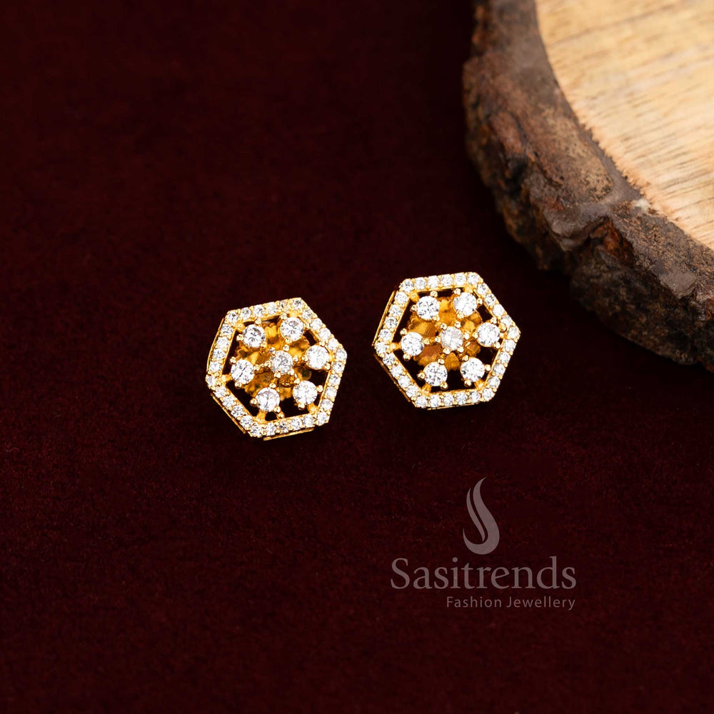 Charming American DiamondEarrings Designed With A Glossy Finish And Artistic Touch – Elegant Jewellery For Weddings – Sasitrends

