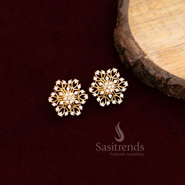 Luxurious Square Cut American Diamond Studs Crafted For Refined Glamour And Ethnic Styles – A Premium Jewellery Accessory – Sasitrends