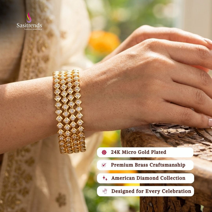 Micro gold plated bangles model image - Sasitrends