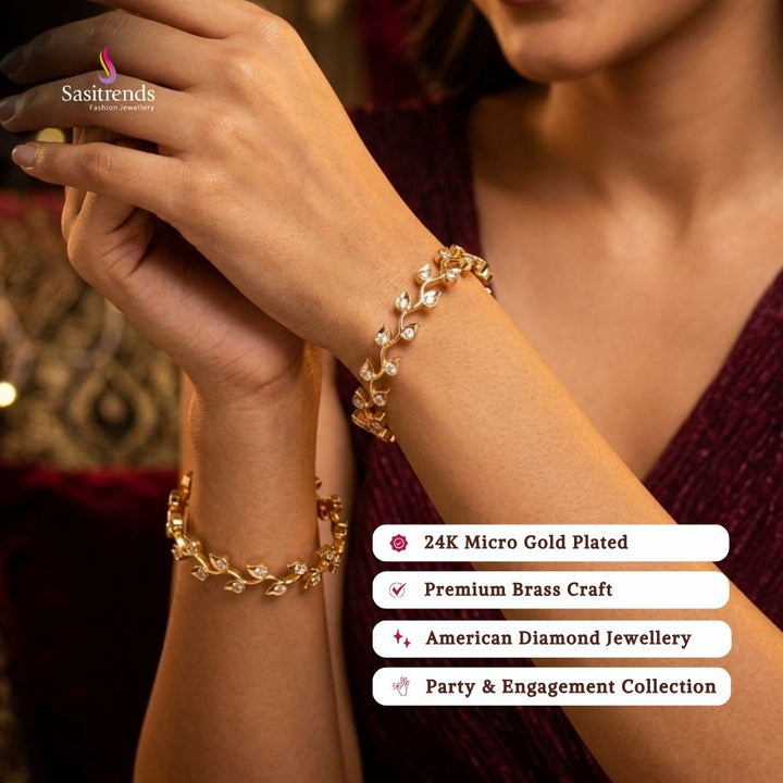 Micro gold plated bangles model image - Sasitrends