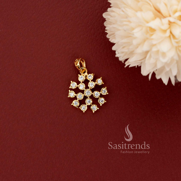 Beautiful Impon Gold Plated Statement Pendant with Intricate Traditional Detailing for Women - Sasitrends