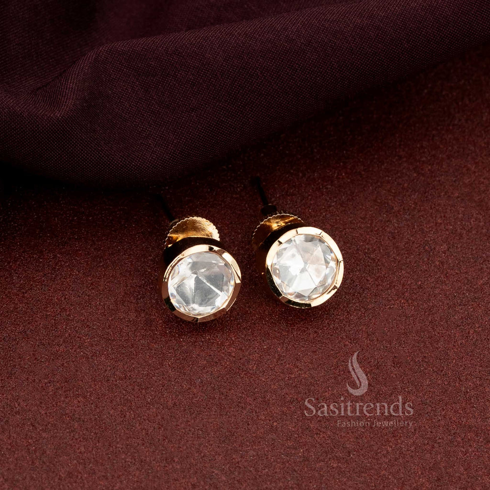 Traditional Round Kundan Necklace Set With Carat Plating Perfect For Cultural Gatherings - Sasitrends
