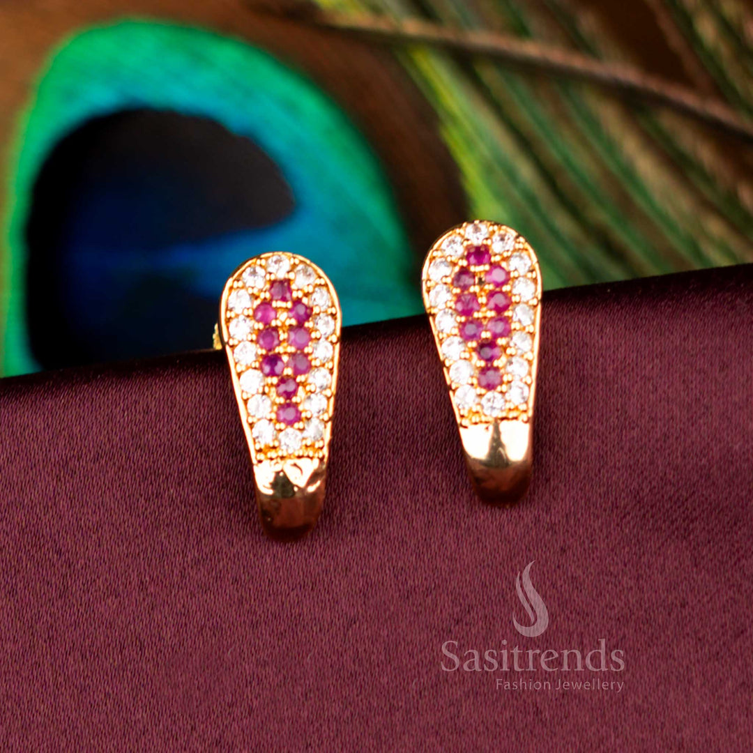 Heritage Broad Teardrop Stud Earrings Guaranteed Micro Gold Plated High Quality 2664S Sasitrends
