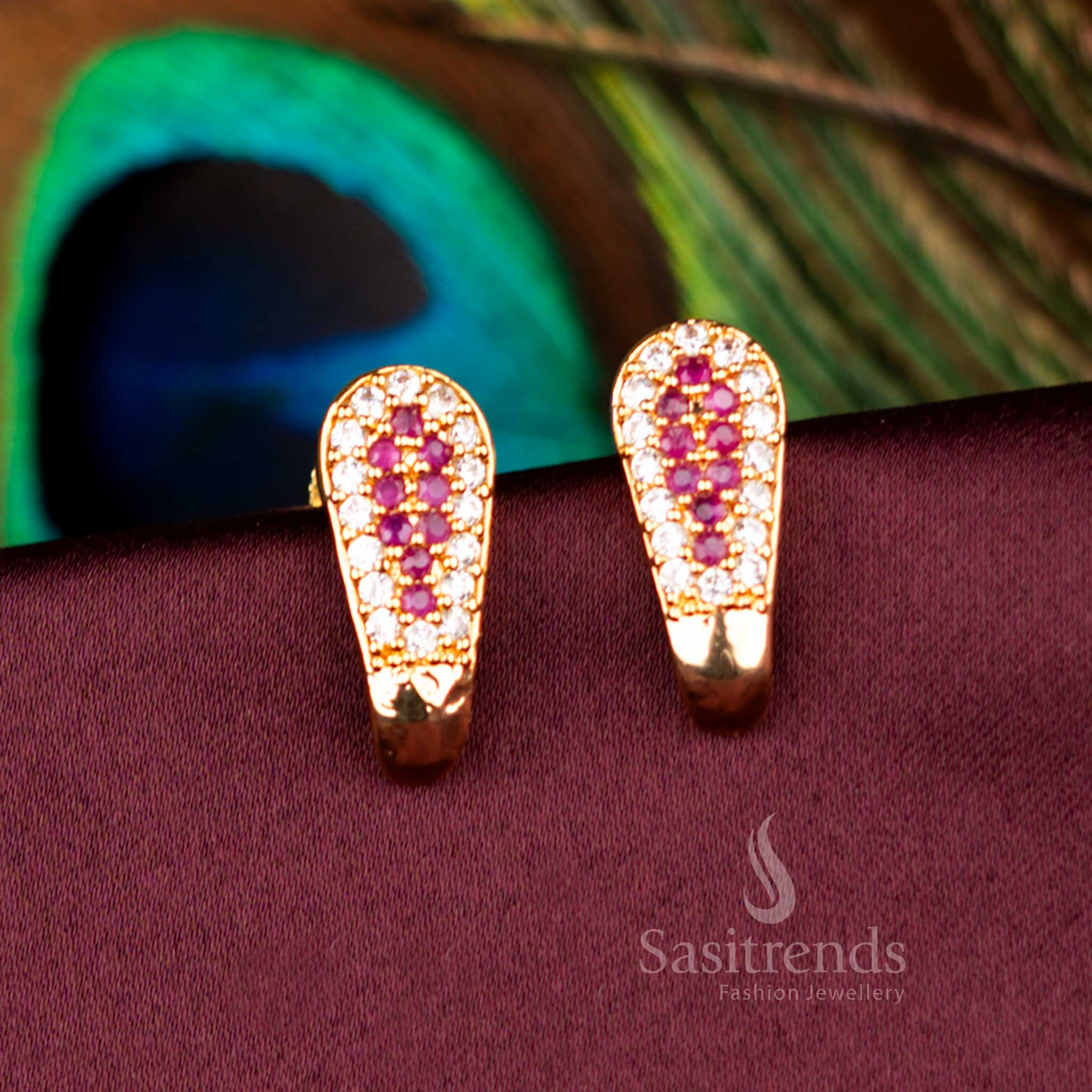 Heritage Broad Teardrop Stud Earrings Guaranteed Micro Gold Plated High Quality 2664S Sasitrends