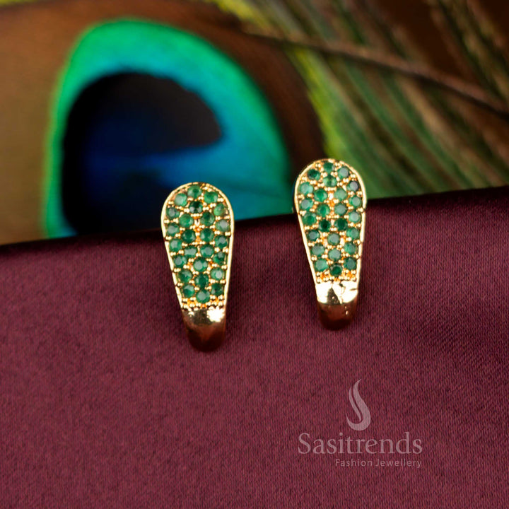 Heritage Broad Teardrop Stud Earrings Guaranteed Micro Gold Plated High Quality 2664S Sasitrends