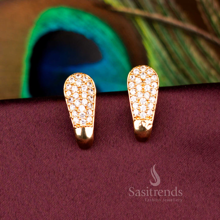 Heritage Broad Teardrop Stud Earrings Guaranteed Micro Gold Plated High Quality 2664S Sasitrends