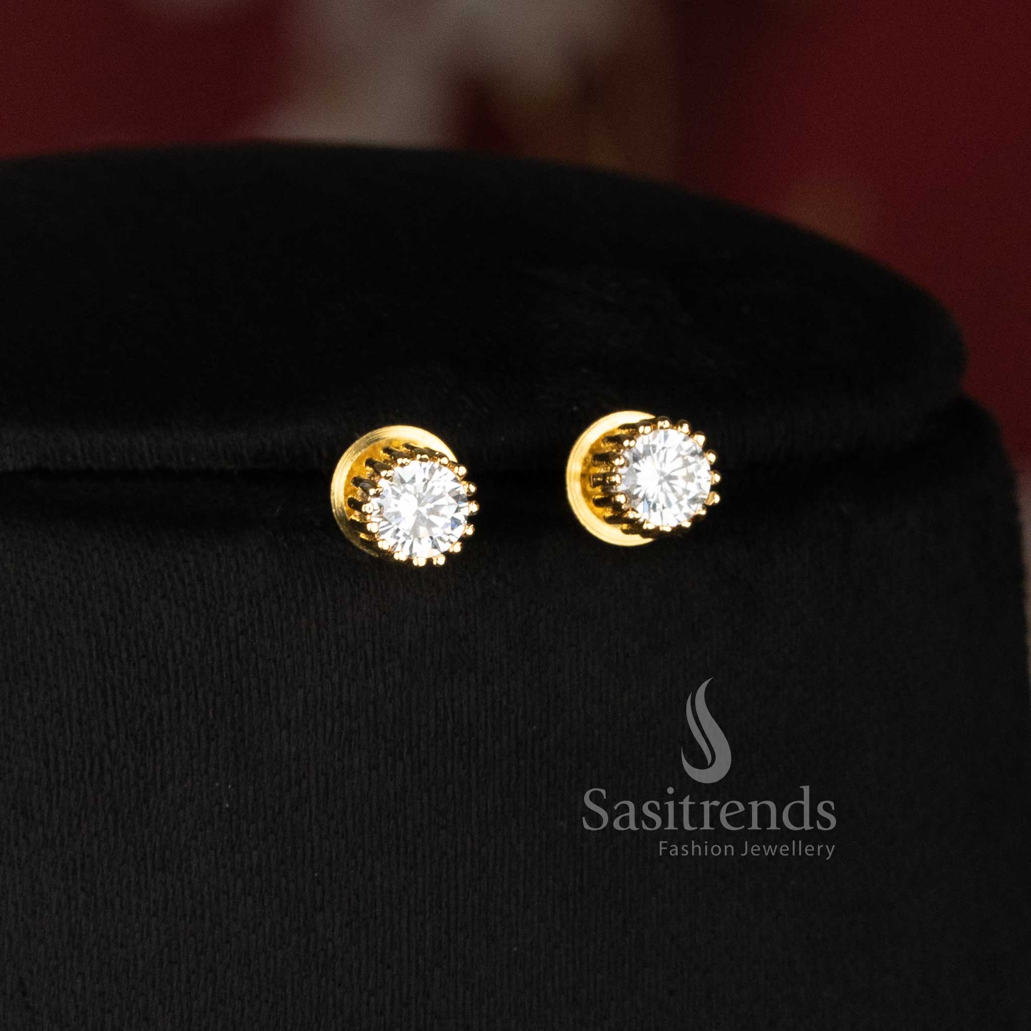 Detailed Close-Up of Round Solitaire Pendant with Beaded Golden Border and Polished Bail on Woven Chain - Sasitrends