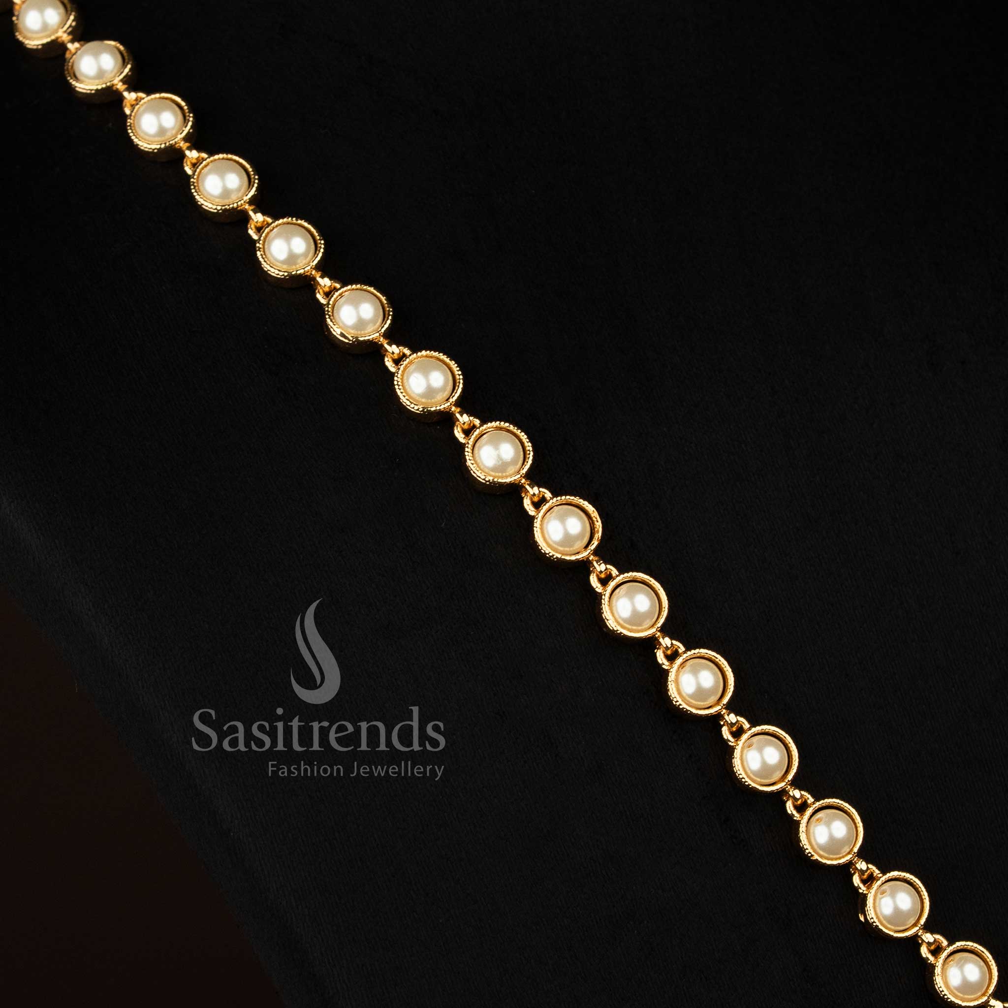 Guaranteed one gram gold style Impon Micro Gold Panchachola Pearl Necklace – Sasitrends