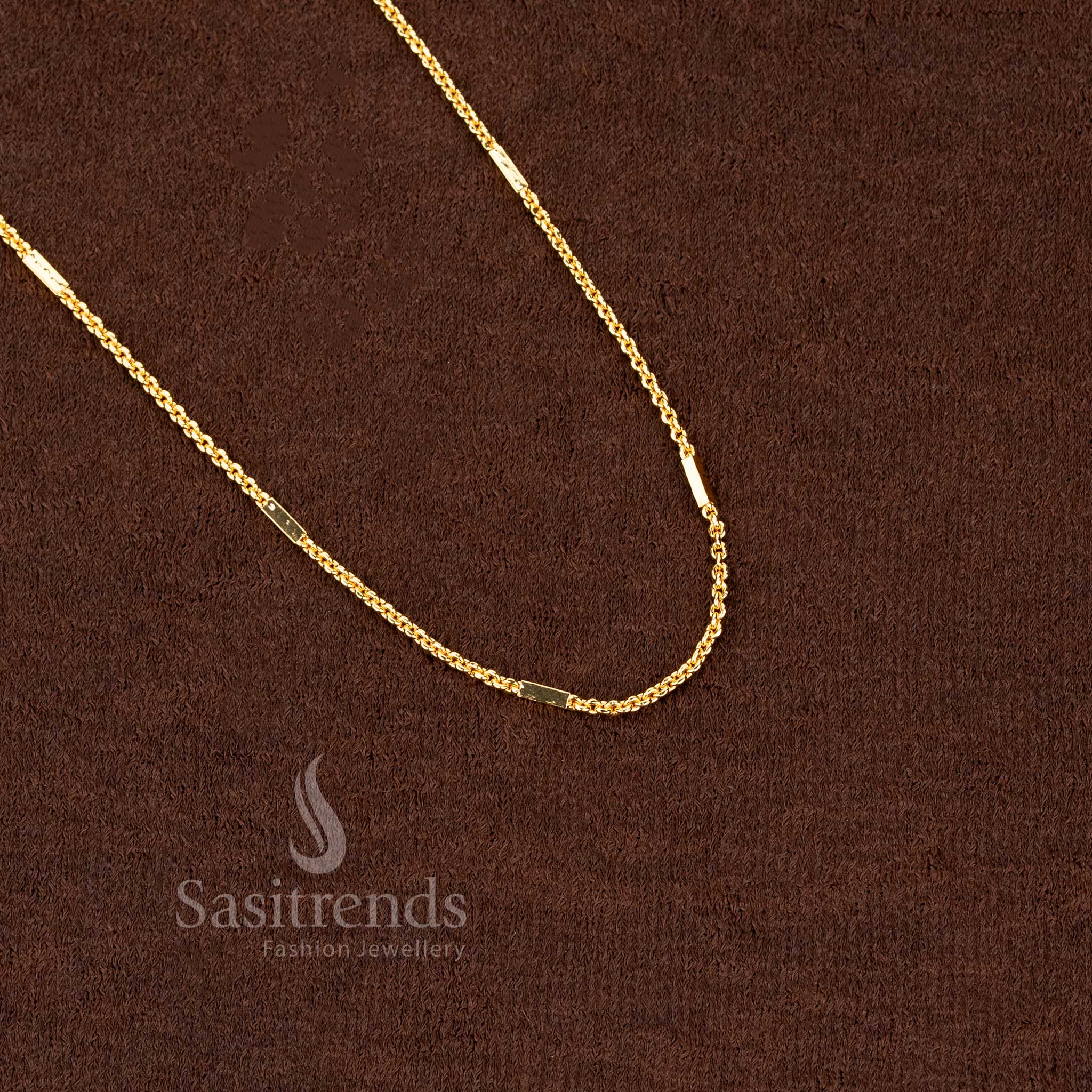 traditional Micro gold plated 24K gold plated 18 inches chain - Sasitrends