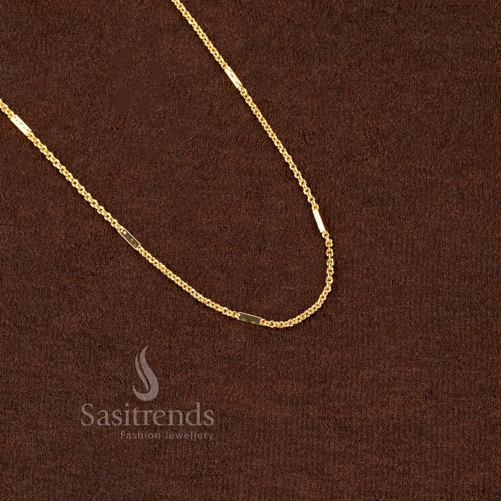 traditional Micro gold plated 24K gold plated 18 inches chain - Sasitrends