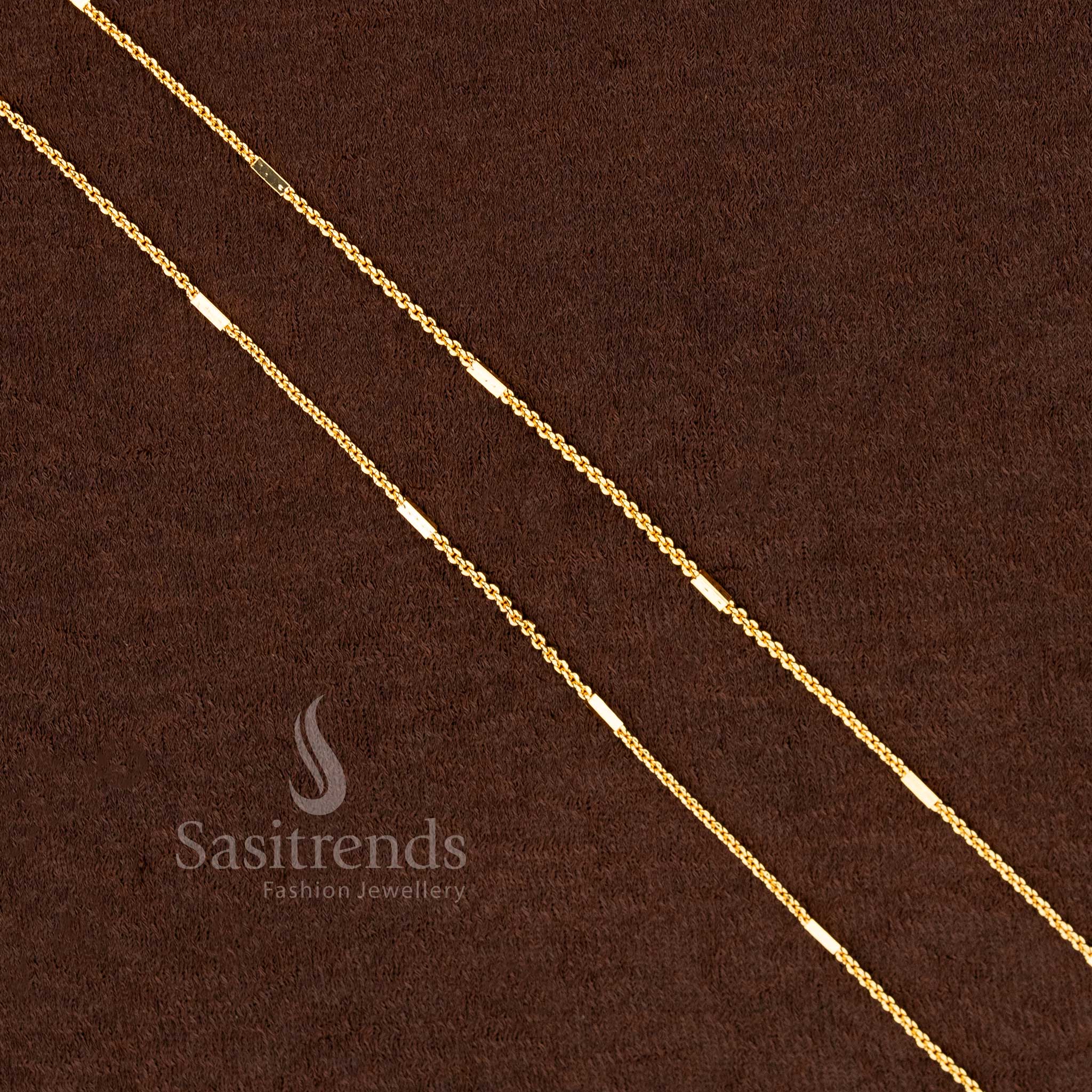 Guaranteed one gram Micro gold plated 24K gold plated 18 inches chain - Sasitrends