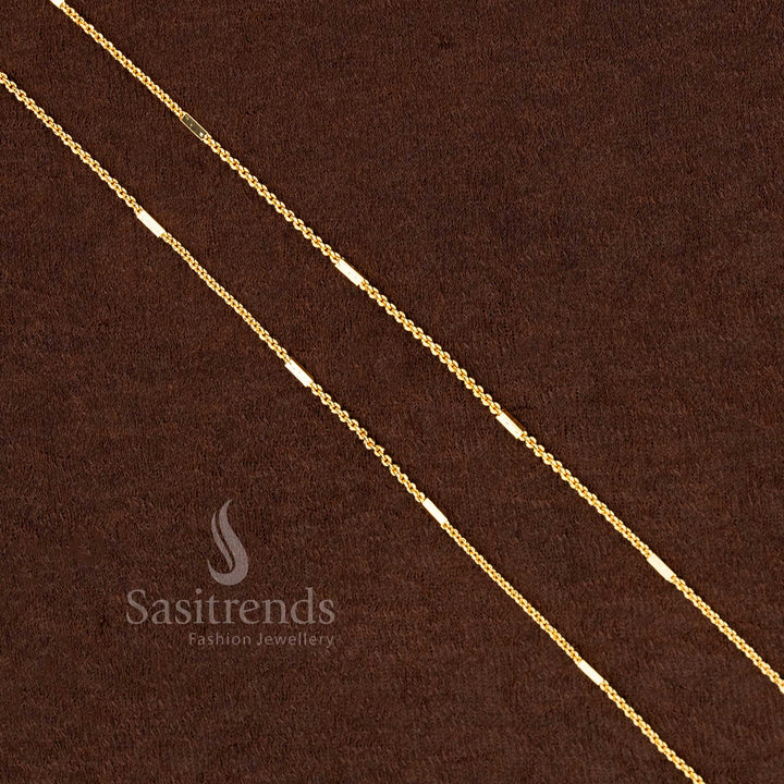 Guaranteed one gram Micro gold plated 24K gold plated 18 inches chain - Sasitrends