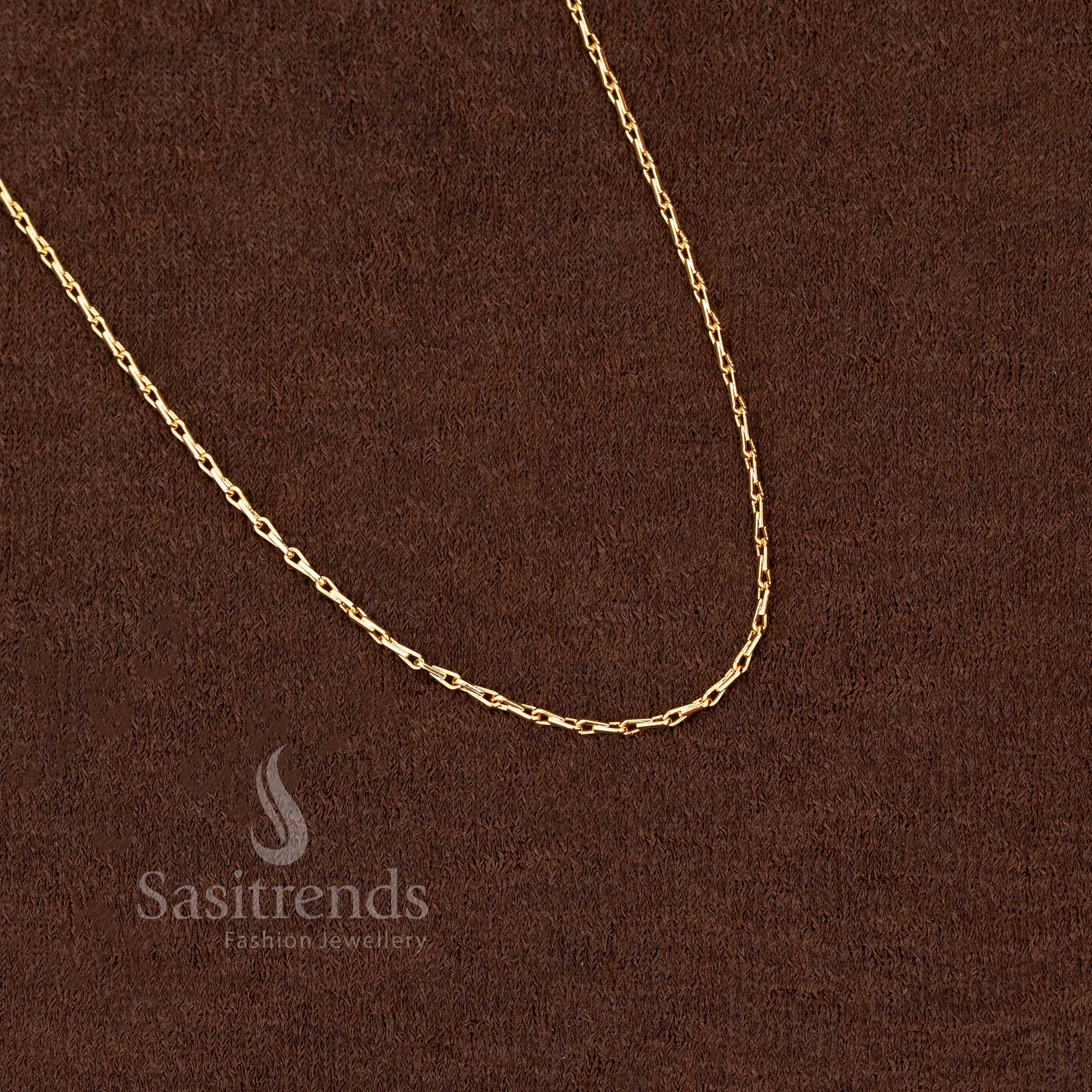 Real gold look traditional Micro gold plated 24K gold plated 18 inches chain - Sasitrends