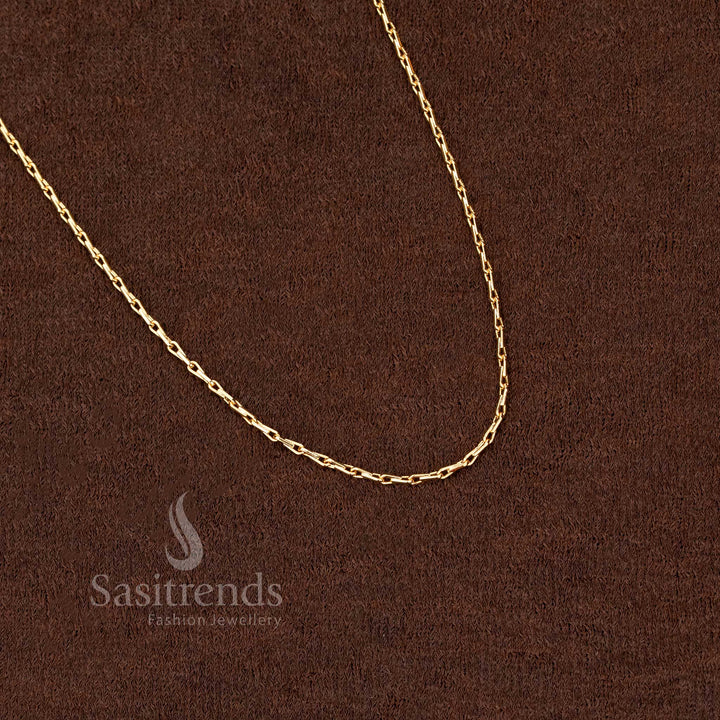Real gold look traditional Micro gold plated 24K gold plated 18 inches chain - Sasitrends