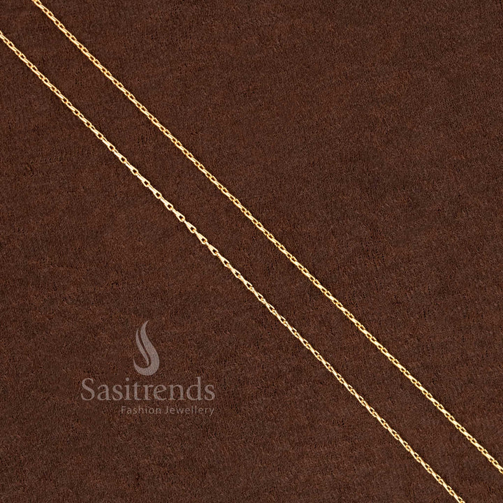 traditional Micro gold plated 18 inches chain | 24K gold plated - Sasitrends