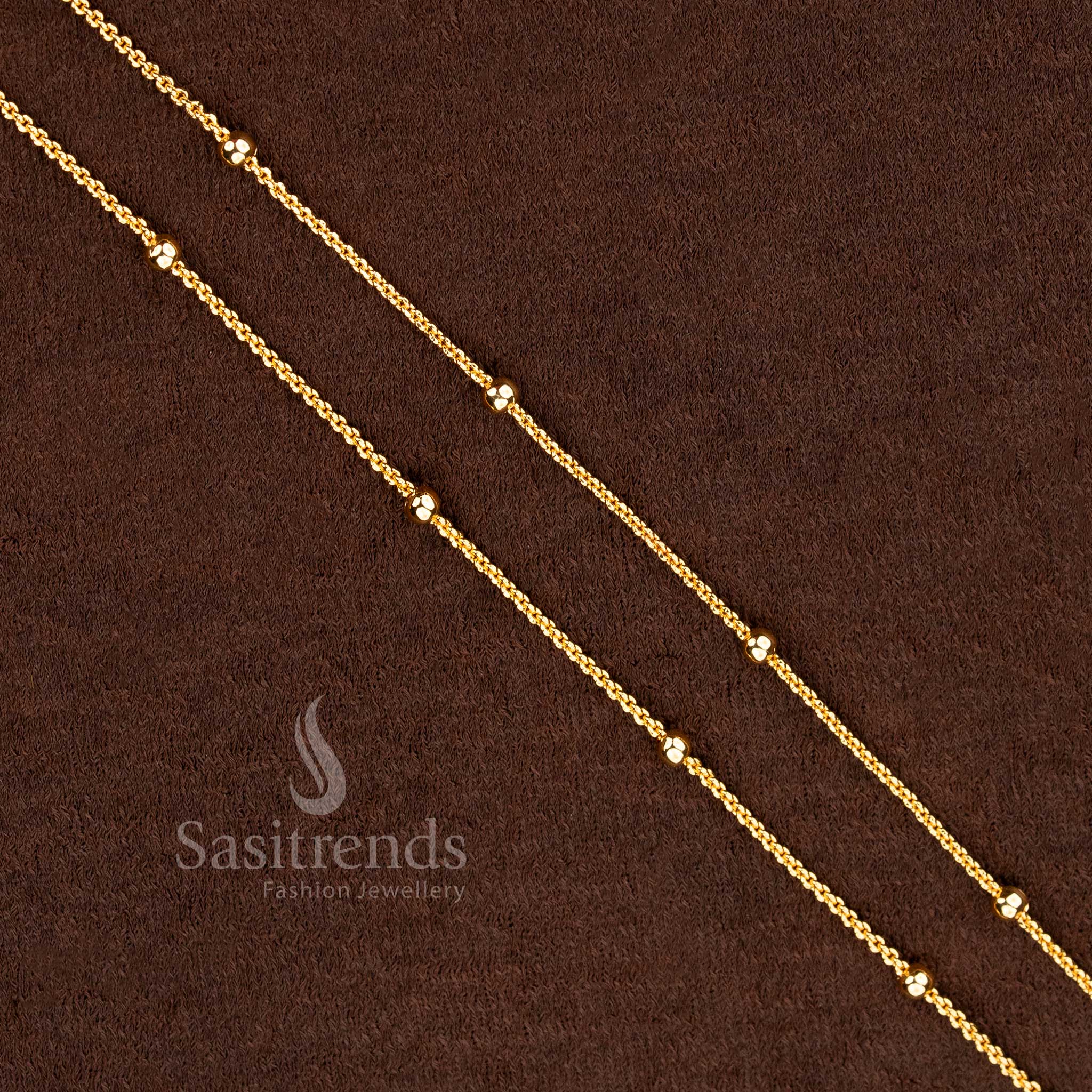 Guaranteed traditional Micro gold plated 18 inches chain | 24K gold plated - Sasitrends
