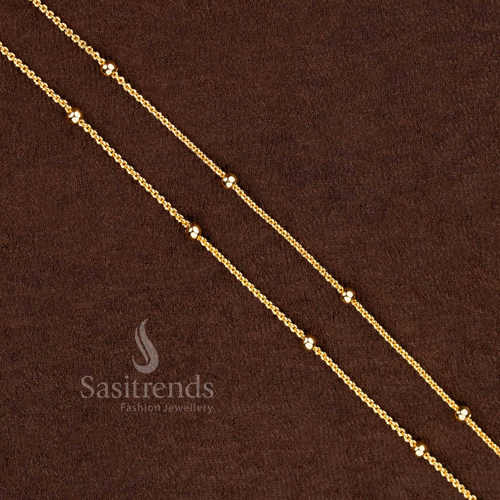 Guaranteed traditional Micro gold plated 18 inches chain | 24K gold plated - Sasitrends