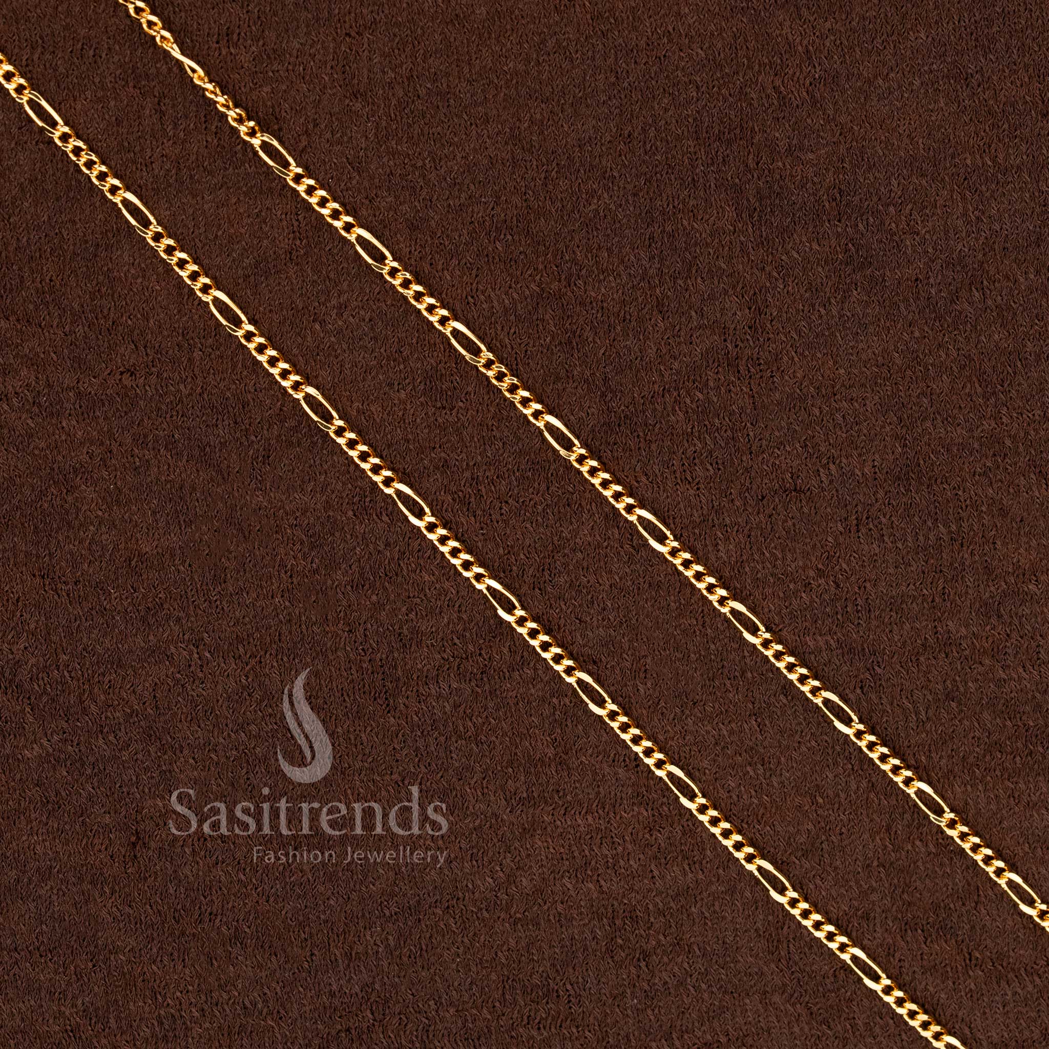 one gram Micro gold plated 18 inches chain | 24K gold plated - Sasitrends