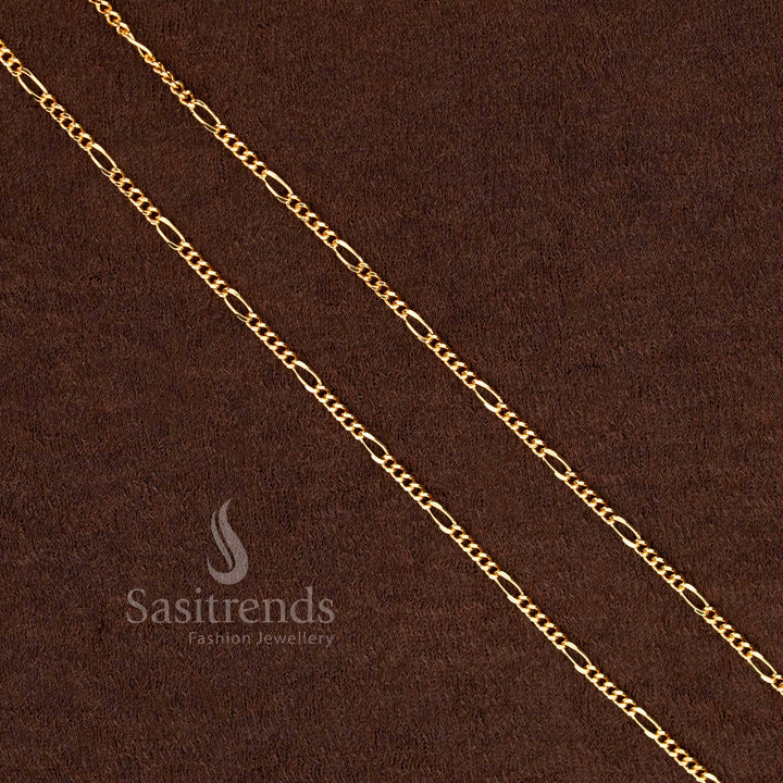 one gram Micro gold plated 18 inches chain | 24K gold plated - Sasitrends