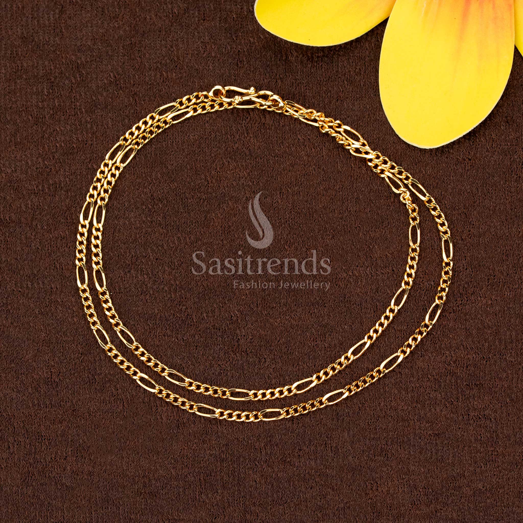 Guaranteed one gram traditional Micro gold plated 18 inches chain | 24K gold plated - Sasitrends