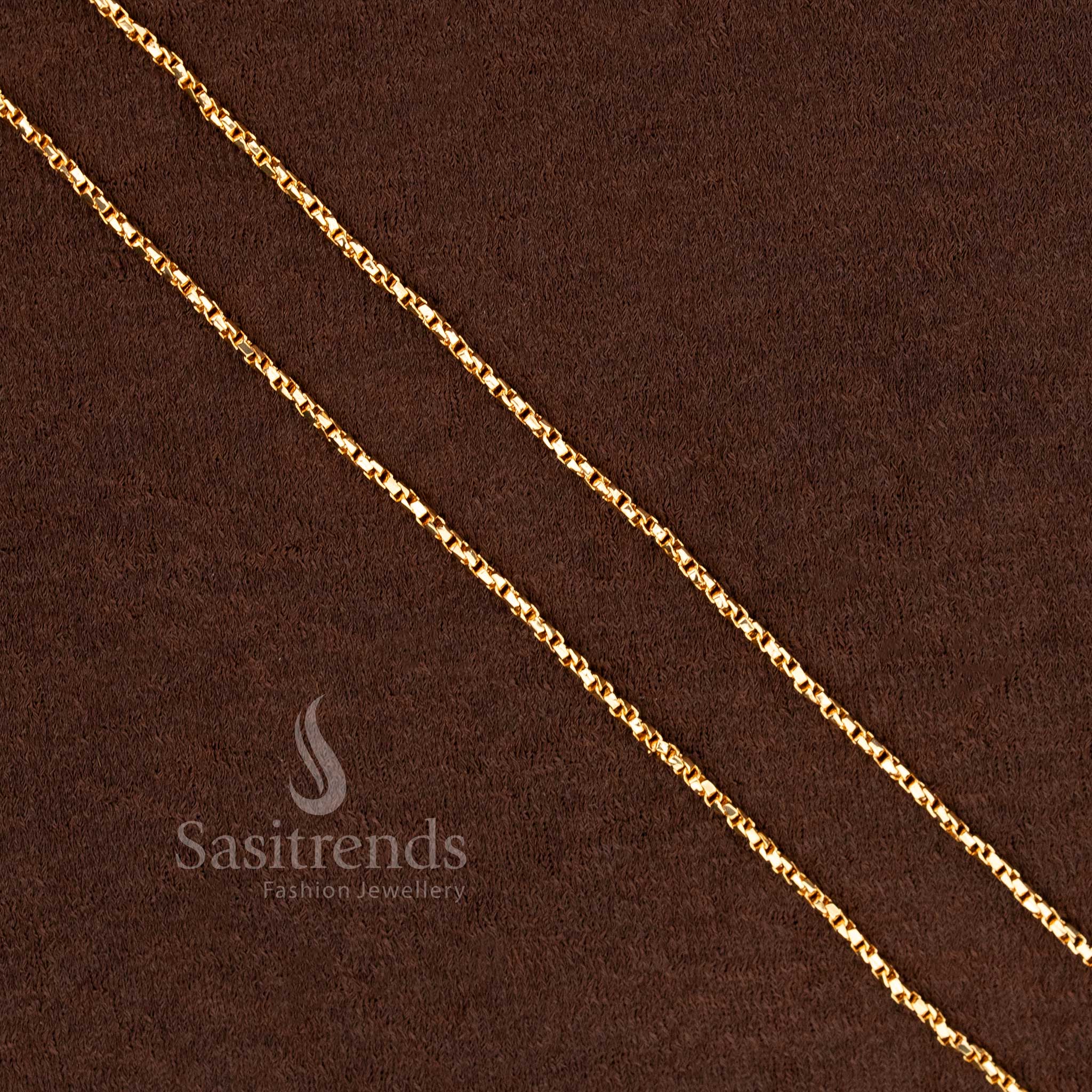 Elegant one gram Micro gold plated 18 inches chain | 24K gold plated - Sasitrends