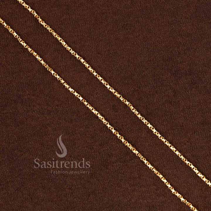 Elegant one gram Micro gold plated 18 inches chain | 24K gold plated - Sasitrends