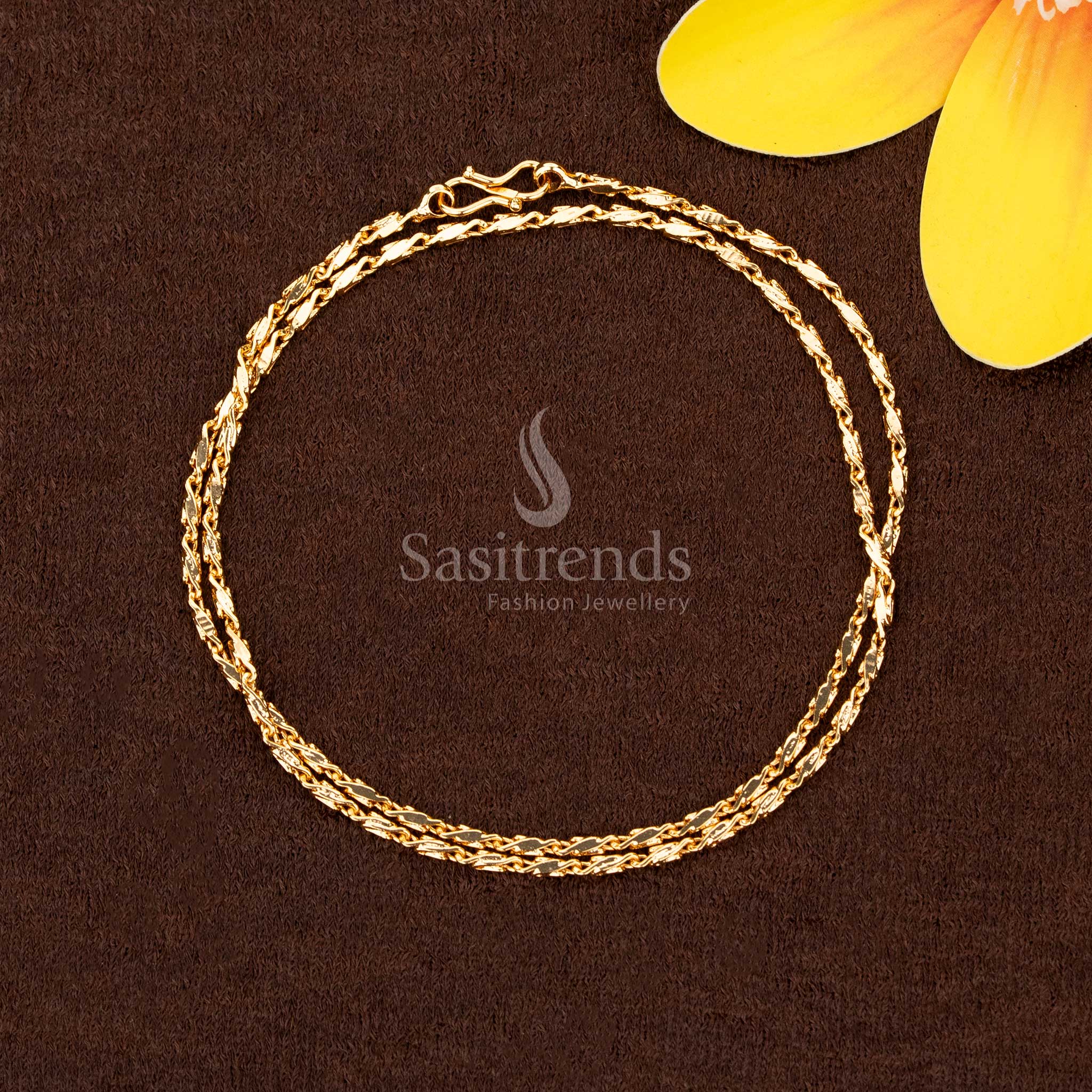 guaranteed one gram Micro gold plated 18 inches chain | 24K gold plated - Sasitrends