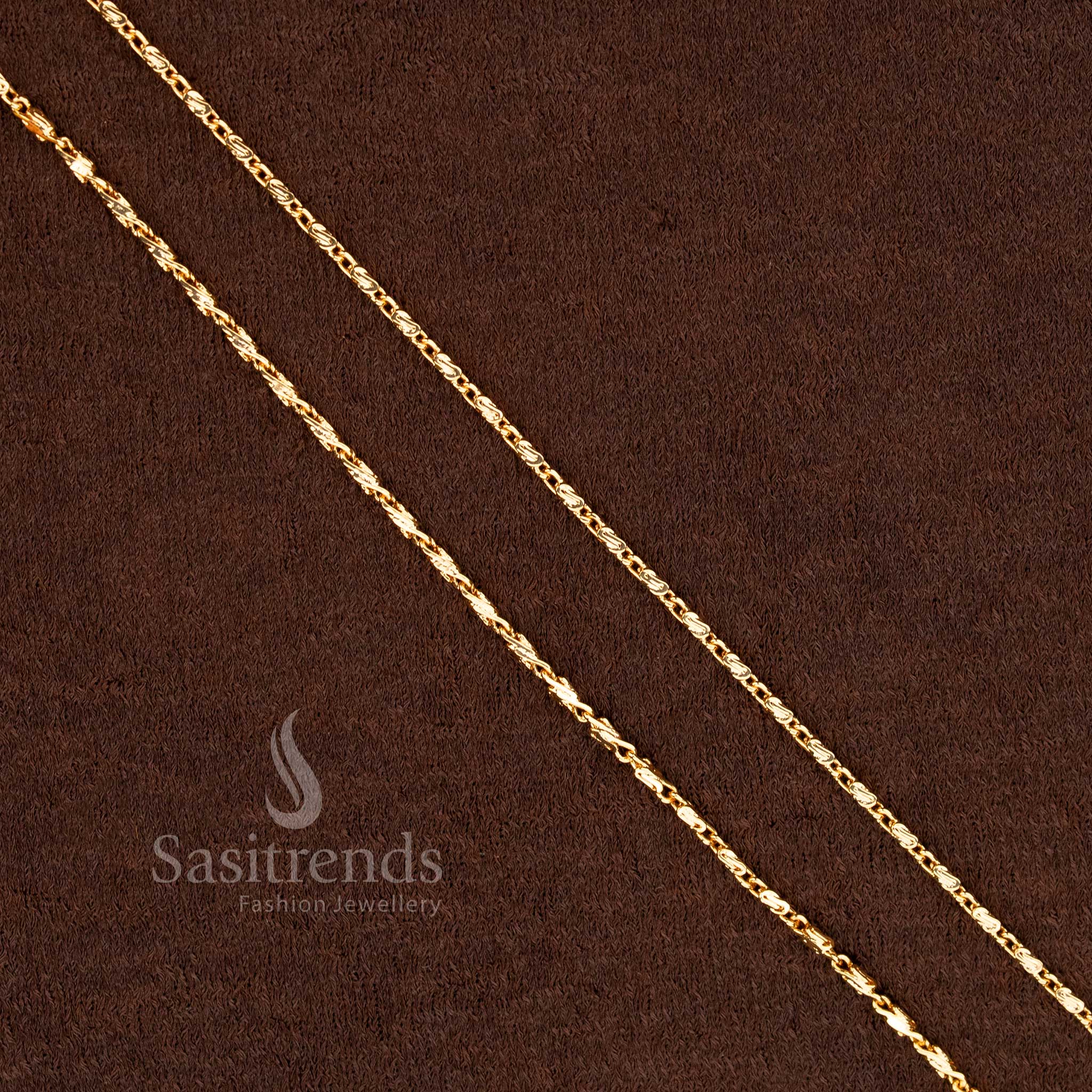 traditional Micro gold plated 18 inches chain | 24K gold plated - Sasitrends