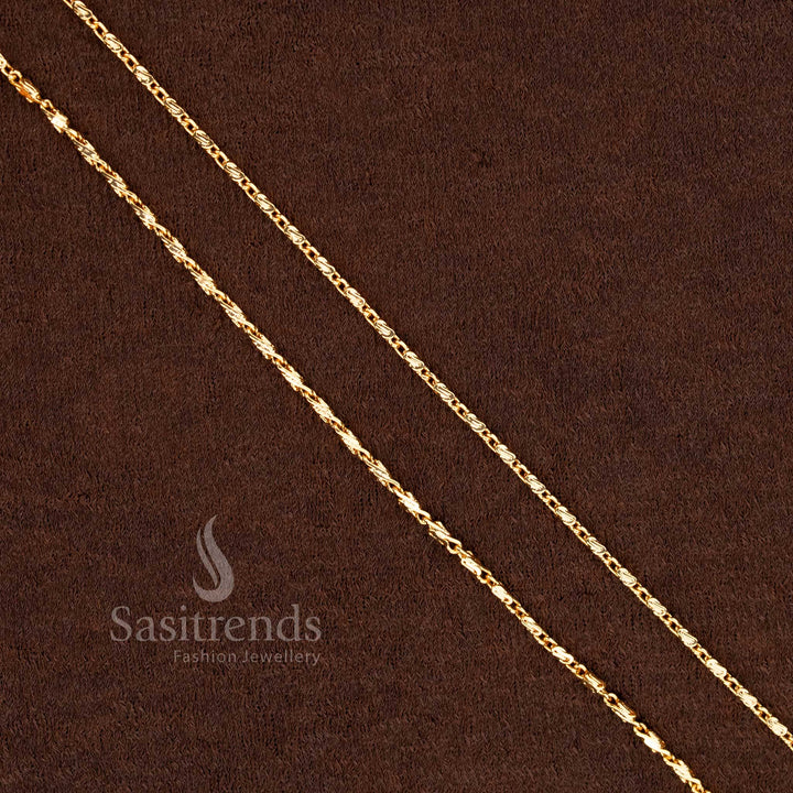 traditional Micro gold plated 18 inches chain | 24K gold plated - Sasitrends