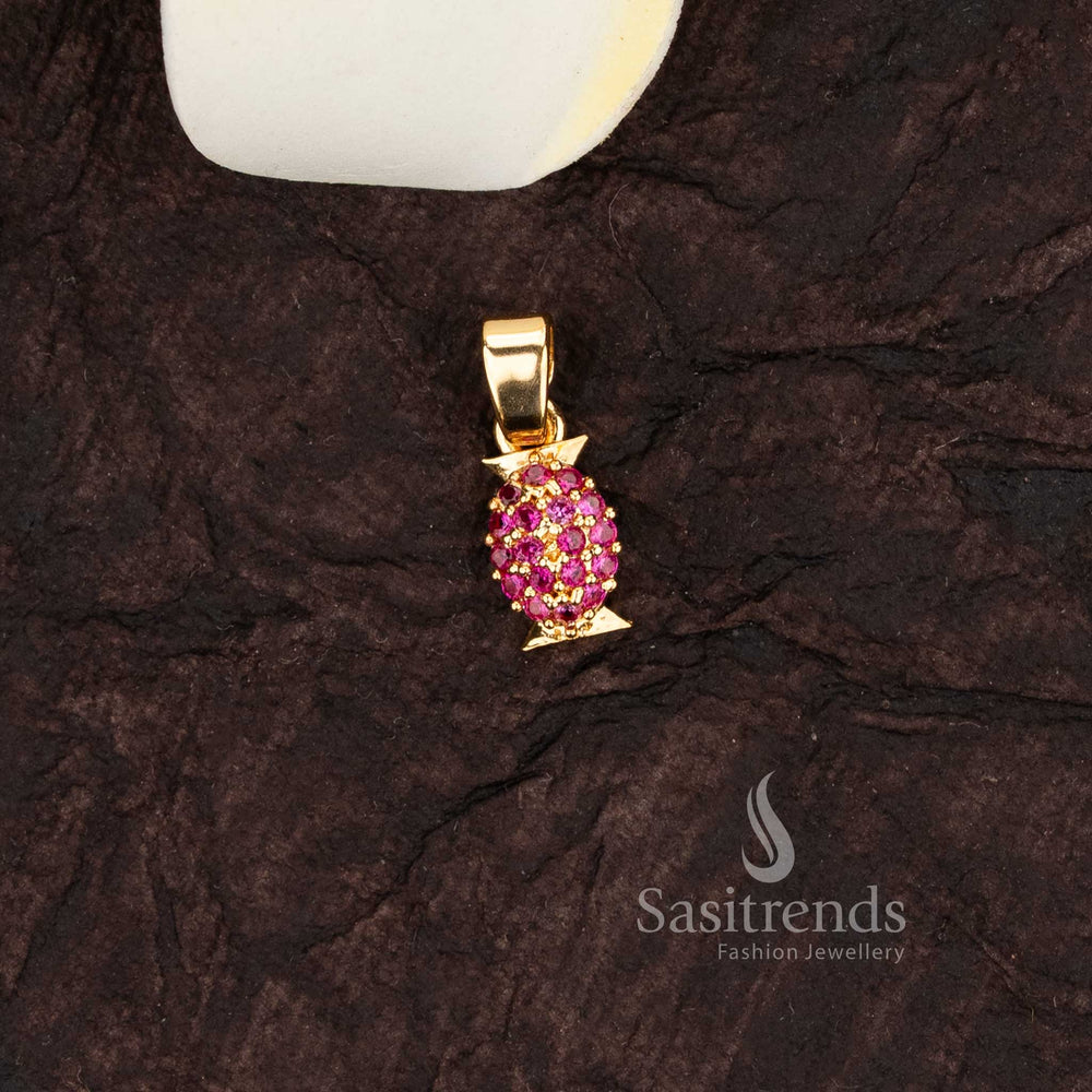 24k micro gold plated american diamond heart pendants - Sasitrends