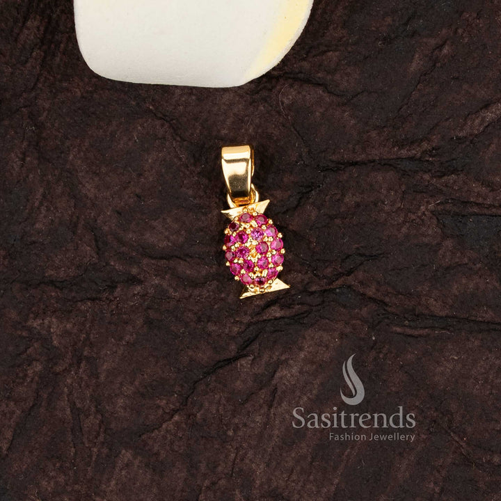 24k micro gold plated american diamond heart pendants - Sasitrends