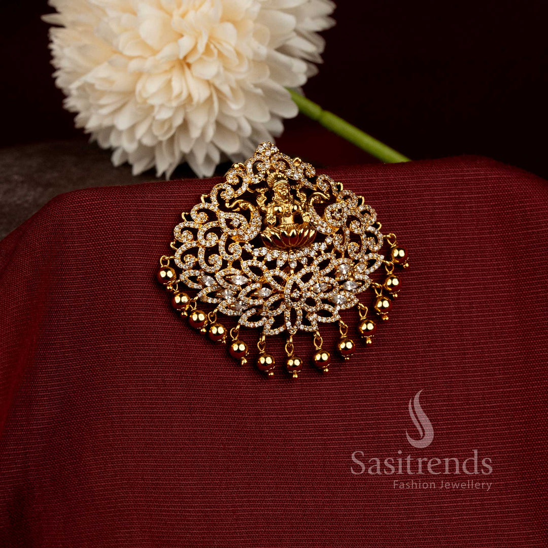 Matte Gold Plated South Indian Bridal Jadai Billa for Traditional Braid Styling - Sasitrends