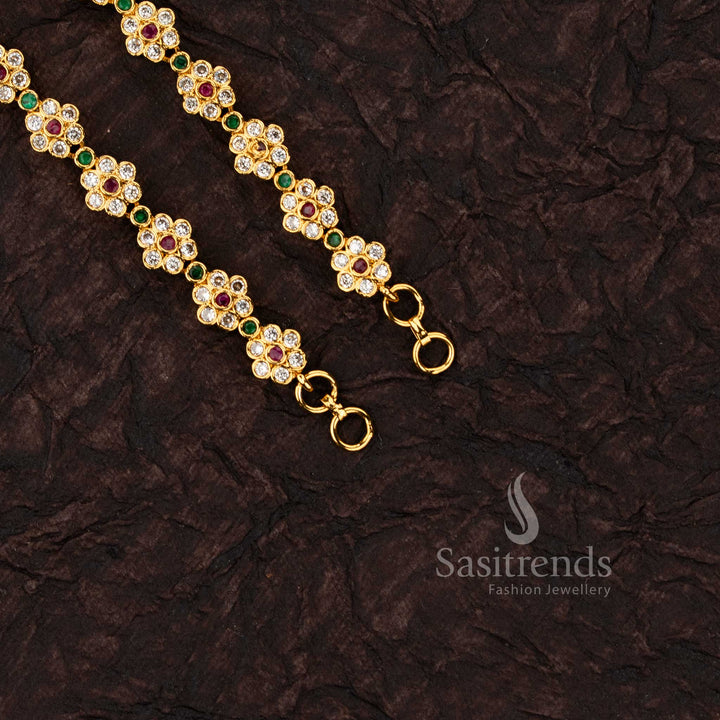 Traditional south indian ear chains and multi  stone work - Sasitrends