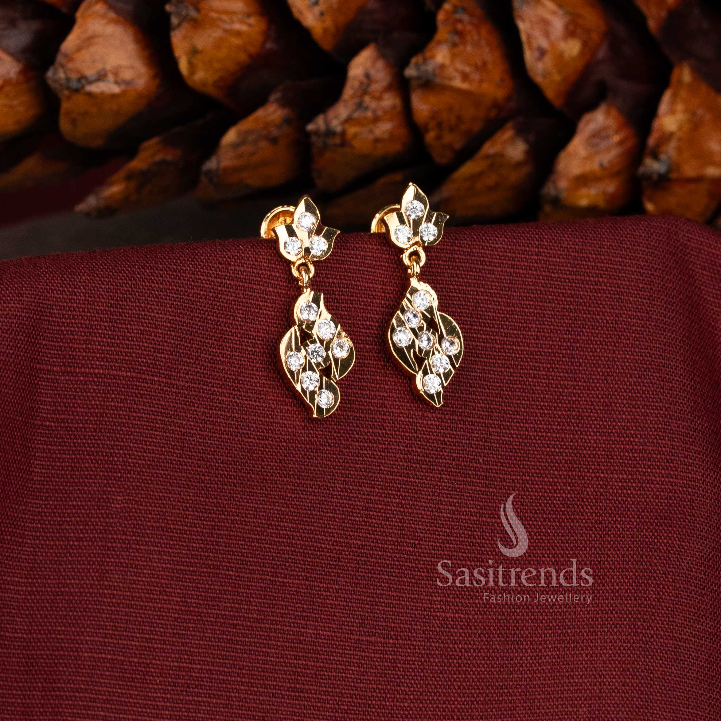 Impon base earrings with thick 24K gold plating to match the deep tone and heavy feel of solid gold 2943E - Sasitrends