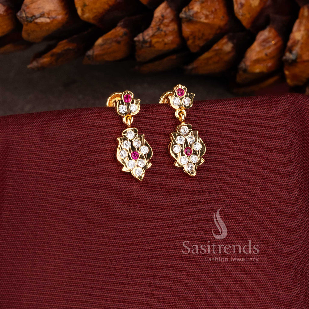Impon base earrings with thick 24K gold plating to match the deep tone and heavy feel of solid gold 2943F - Sasitrends