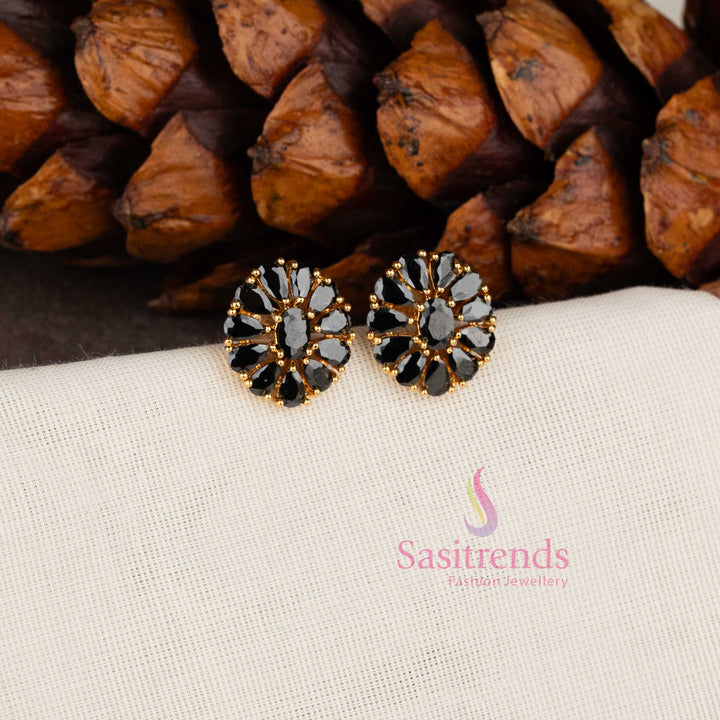 Elegant colorful oval stone studs guaranteed to look like real gold - sasitrends