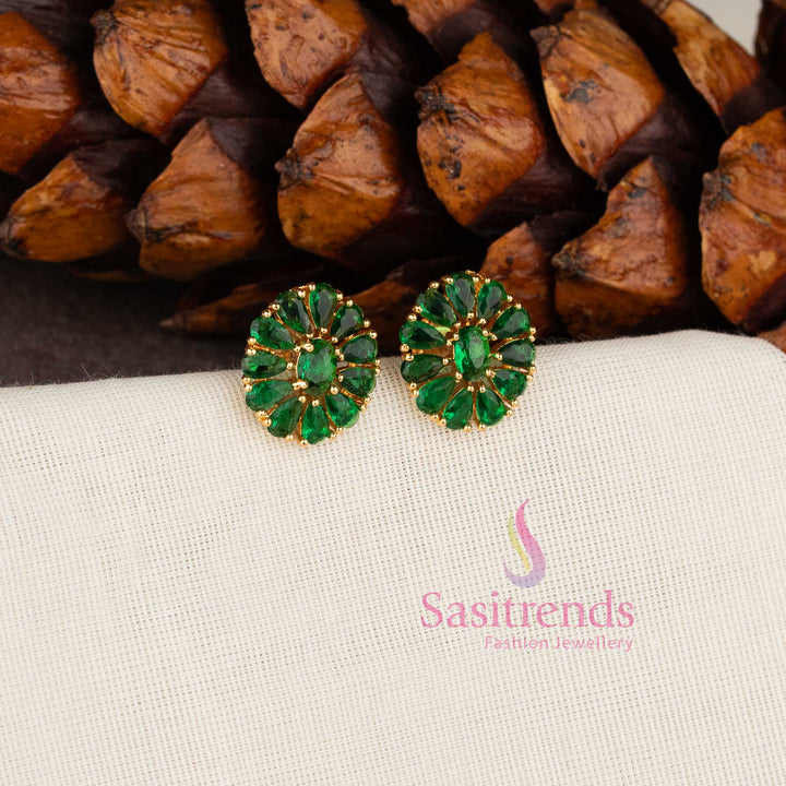 stunning colorful oval stone studs guaranteed to look like real gold - sasitrends