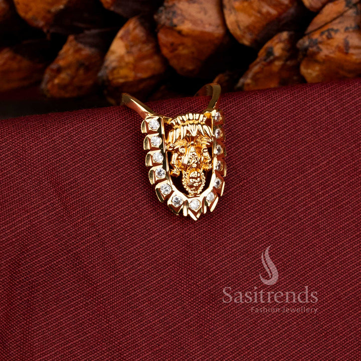 Traditional South Indian style Impon ring with temple jewellery design - Sasitrends