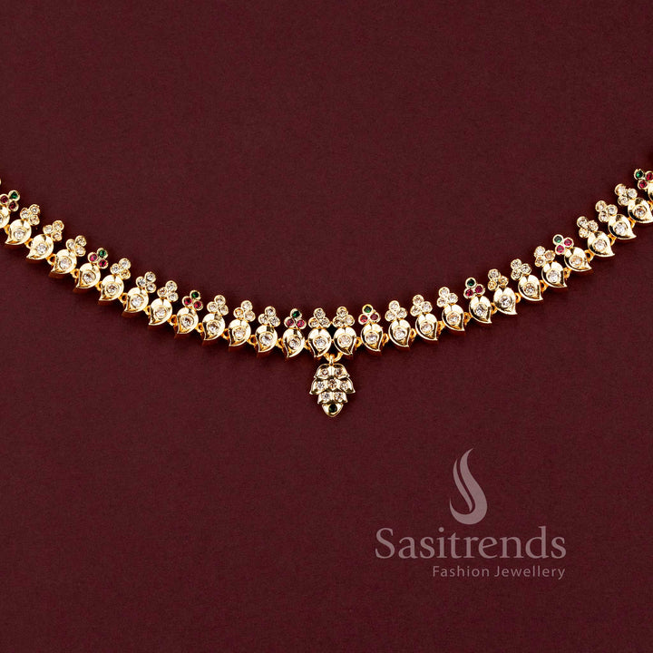 Guaranteed 24 carat look gold plated traditional bridal waist belt ornament ensemble for grand silk sarees.