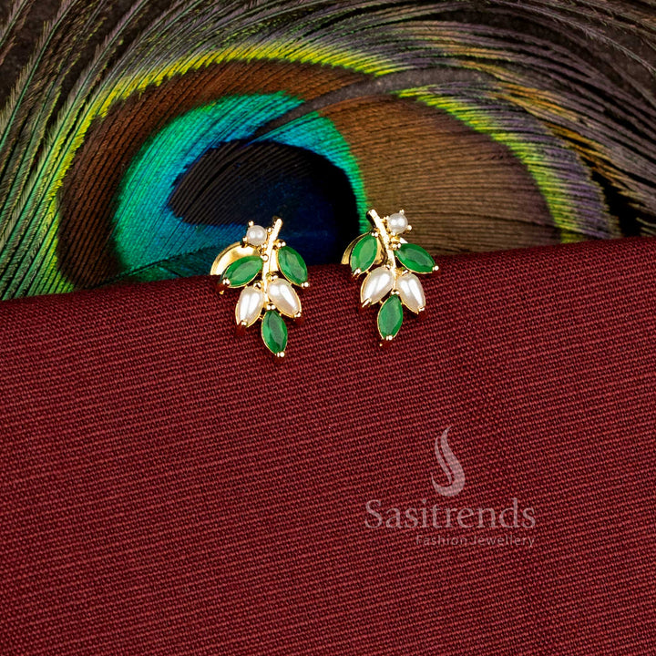 Stylish vine pattern earrings crafted with premium imitation jewellery finish - Sasitrends
