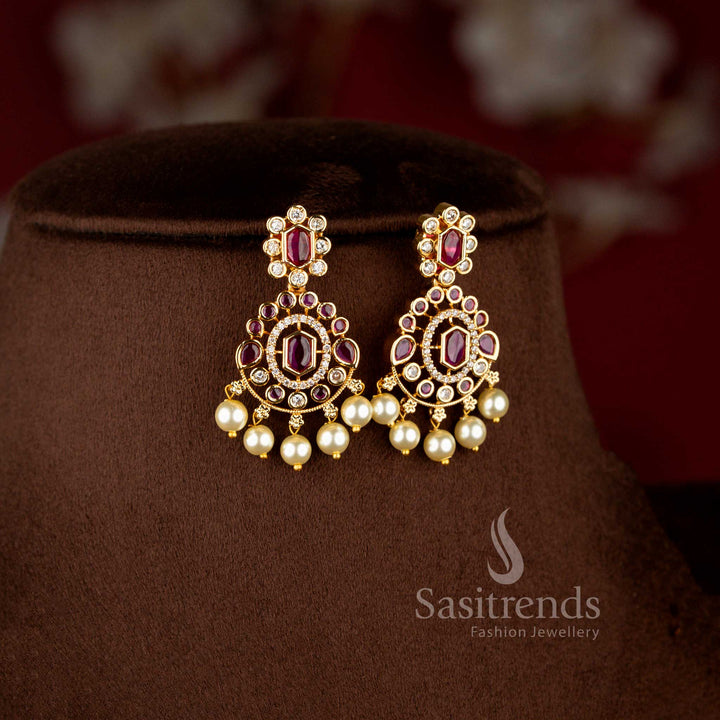 Elegant American Diamond pendant necklace that looks like real gold - Sasitrends