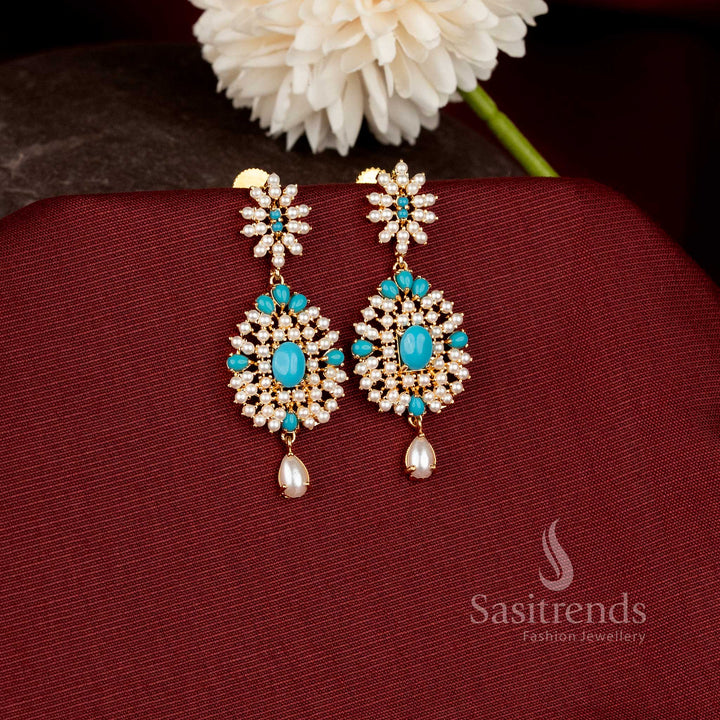 Traditional micro gold plated earrings for festive and wedding wear - Sasitrends