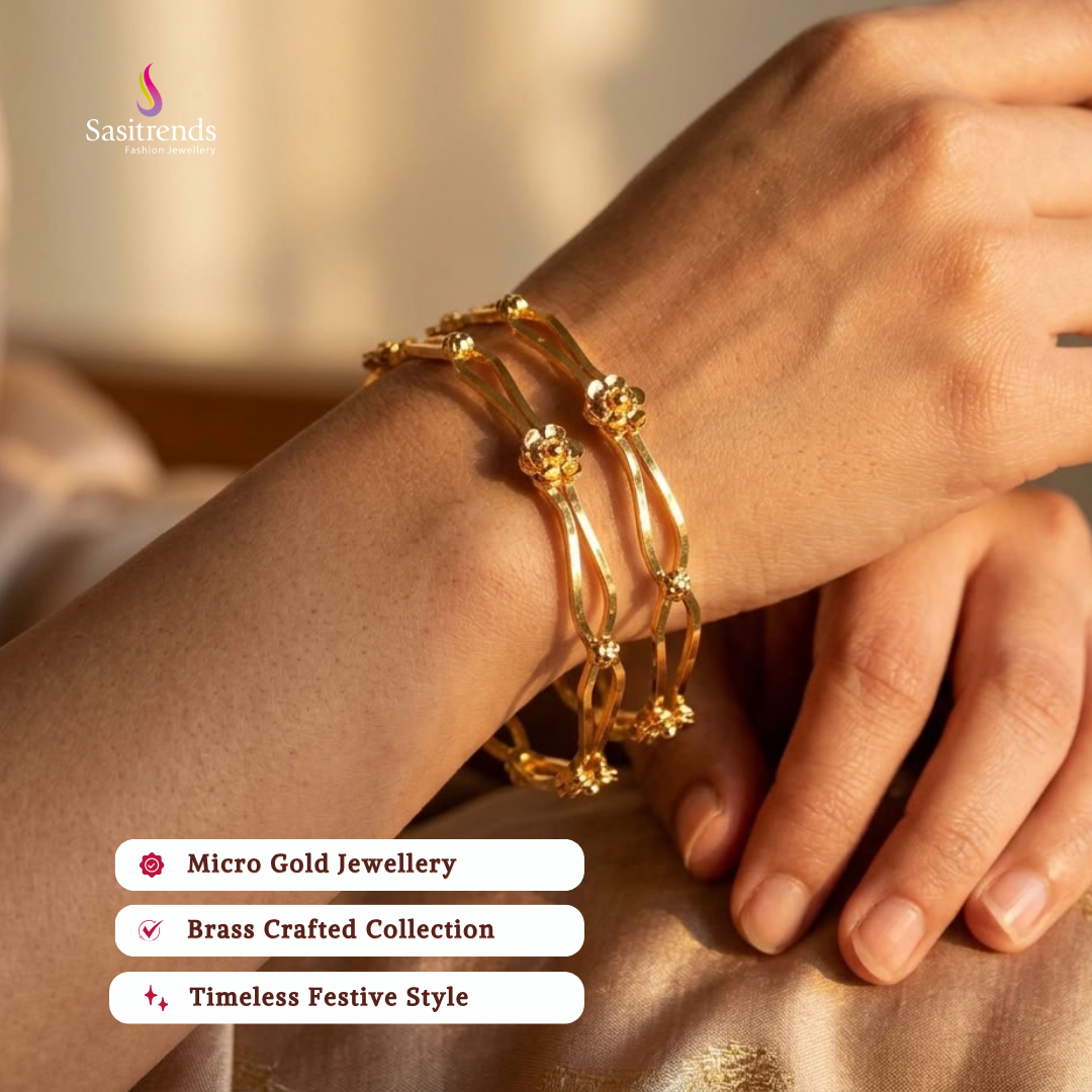 Guaranteed micro gold plated Bangles - Sasitrends